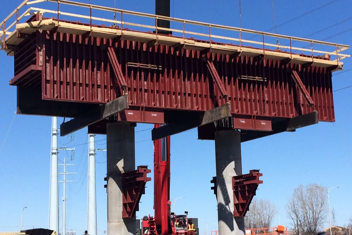 Formwork for a concrete bridge pier